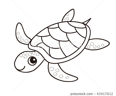 Sea turtle coloring page