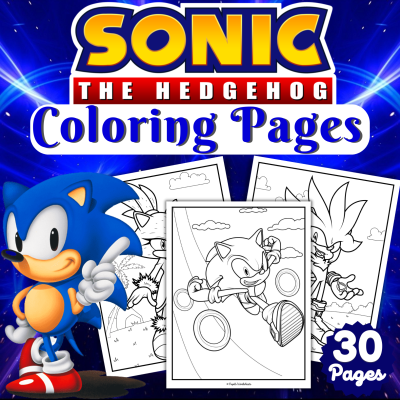 Sonic hedgehog characters coloring pages