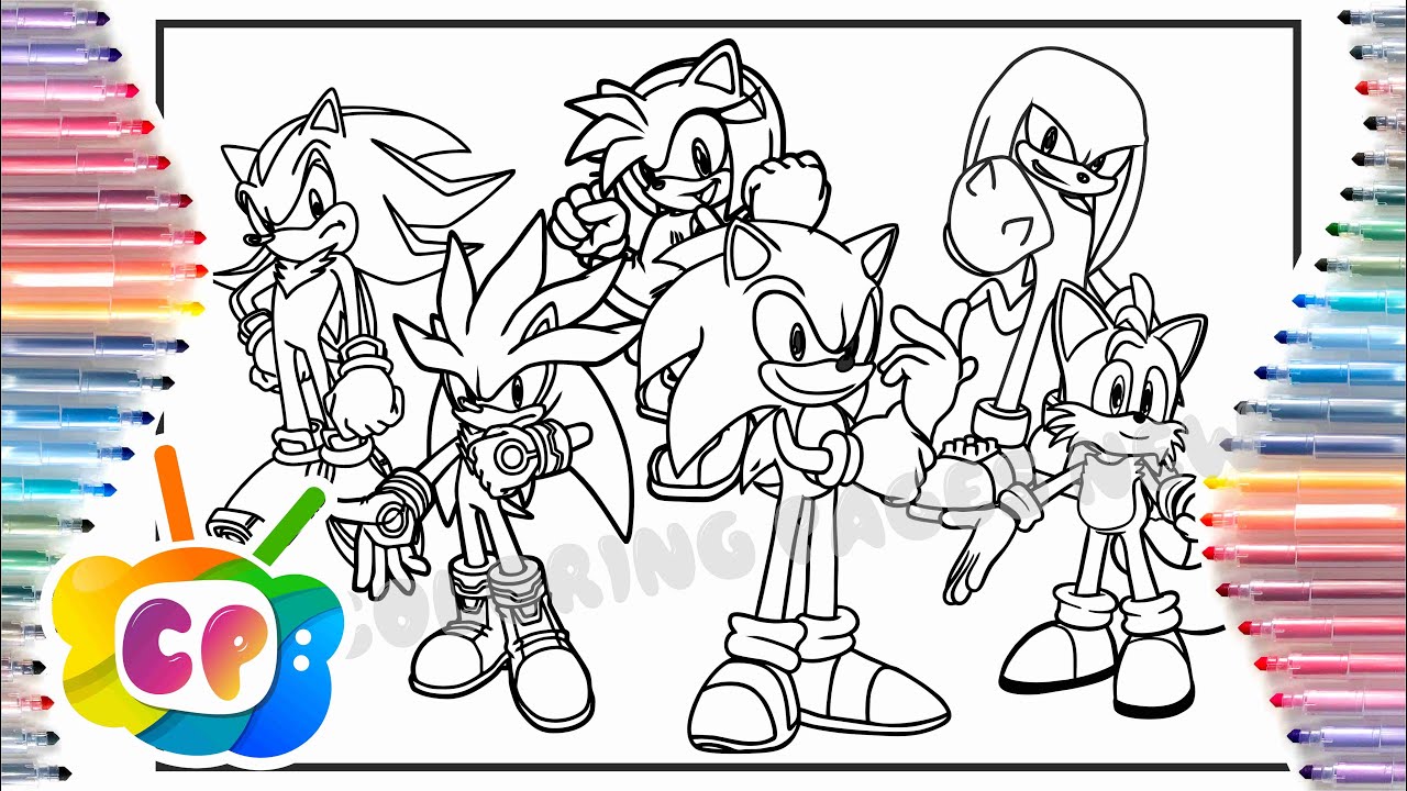 Sonic the hedgehog all characters sonic coloring pages elektronoia