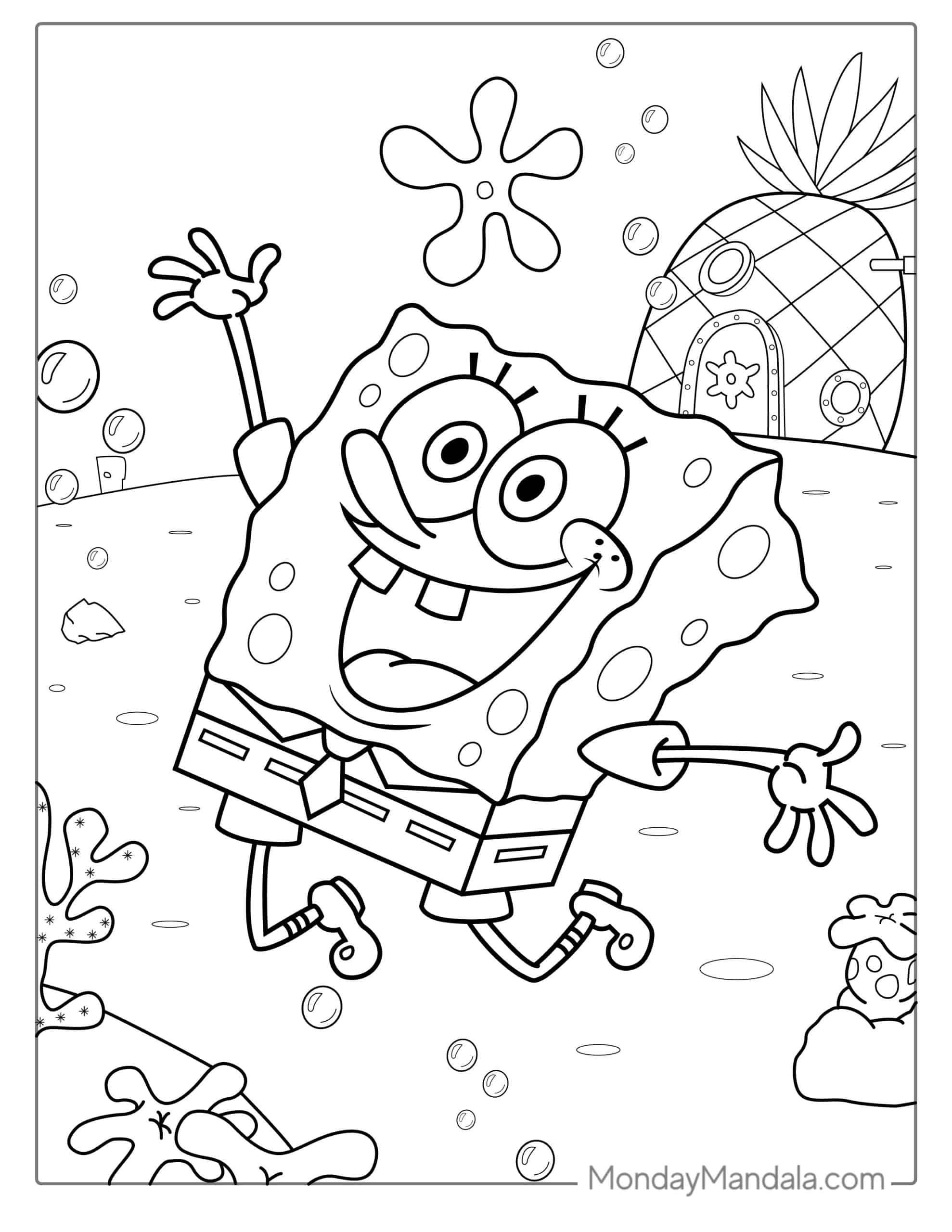 Spongebob coloring pages free pdf printables spongebob coloring coloring pages cartoon coloring pages