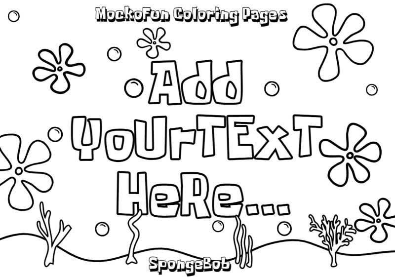 Spongebob coloring page