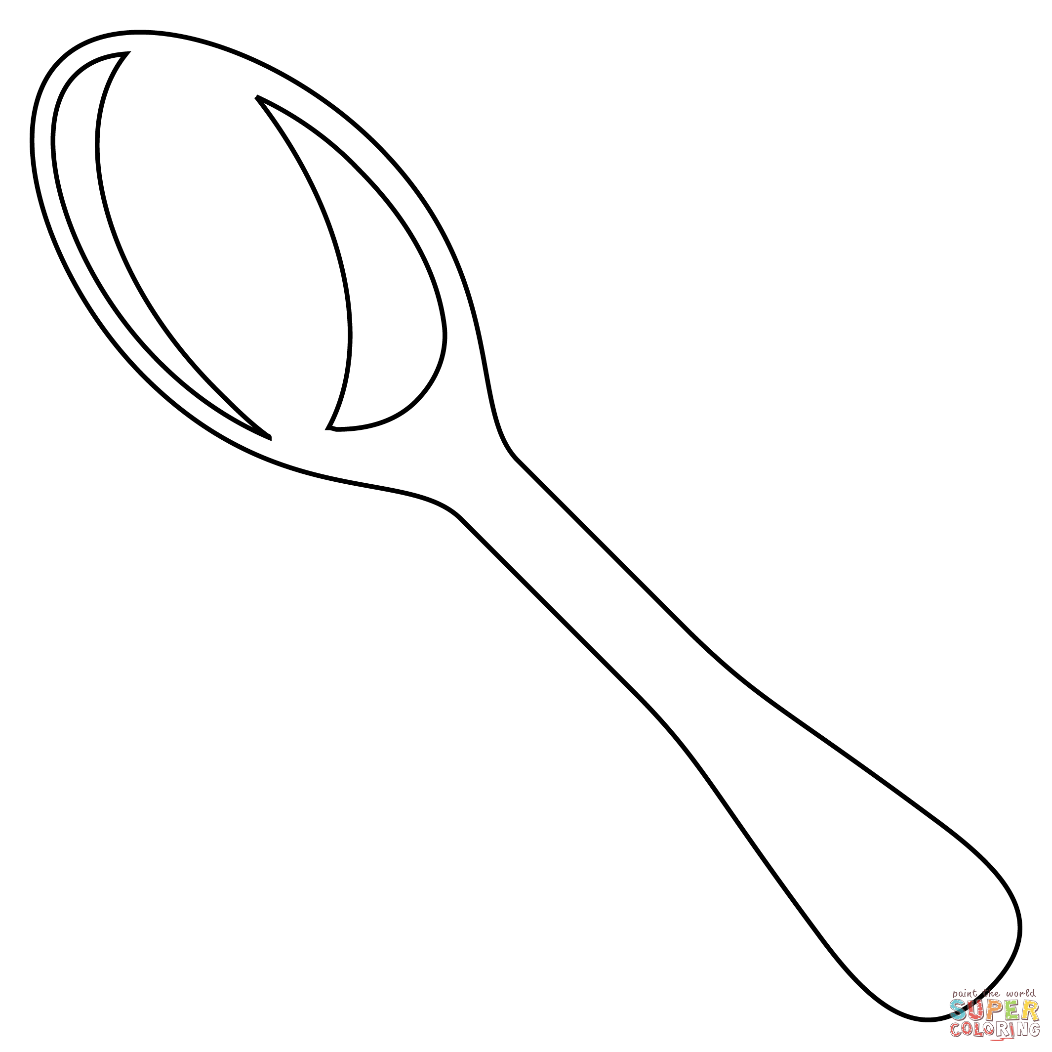 Spoon coloring page free printable coloring pages