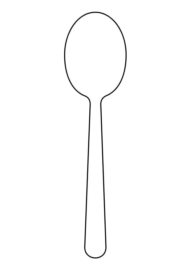 Coloring page spoon