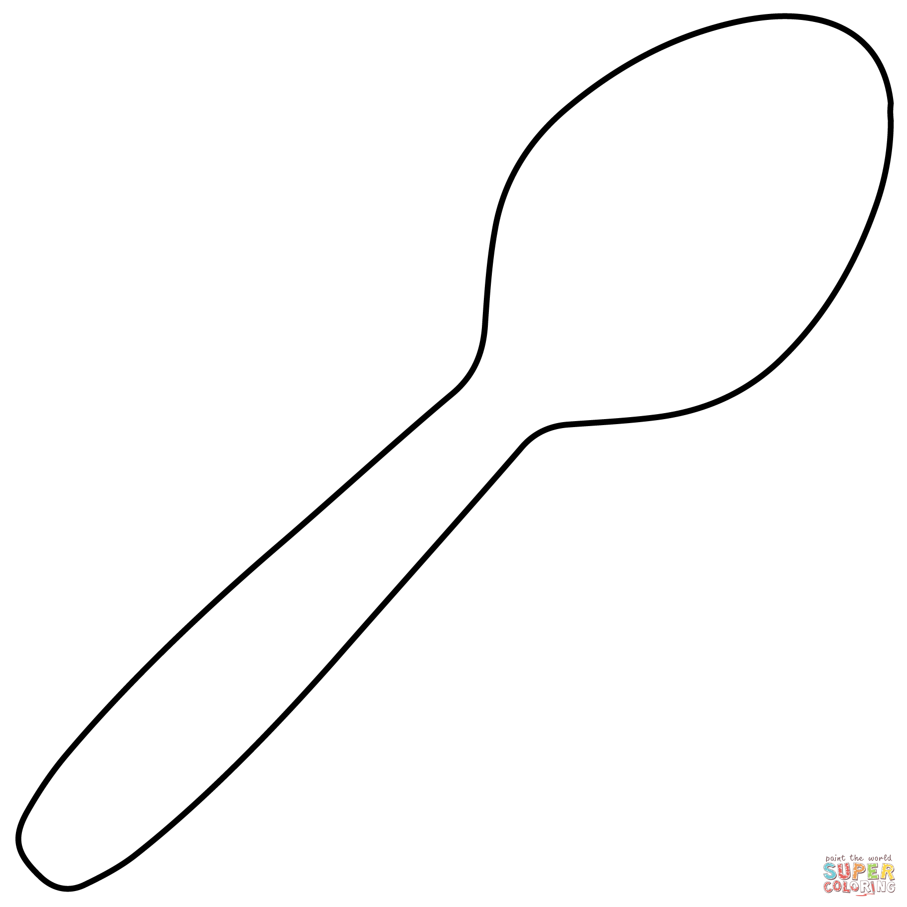 Spoon emoji coloring page free printable coloring pages