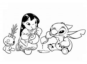 Lilo and stitch coloring pages to print