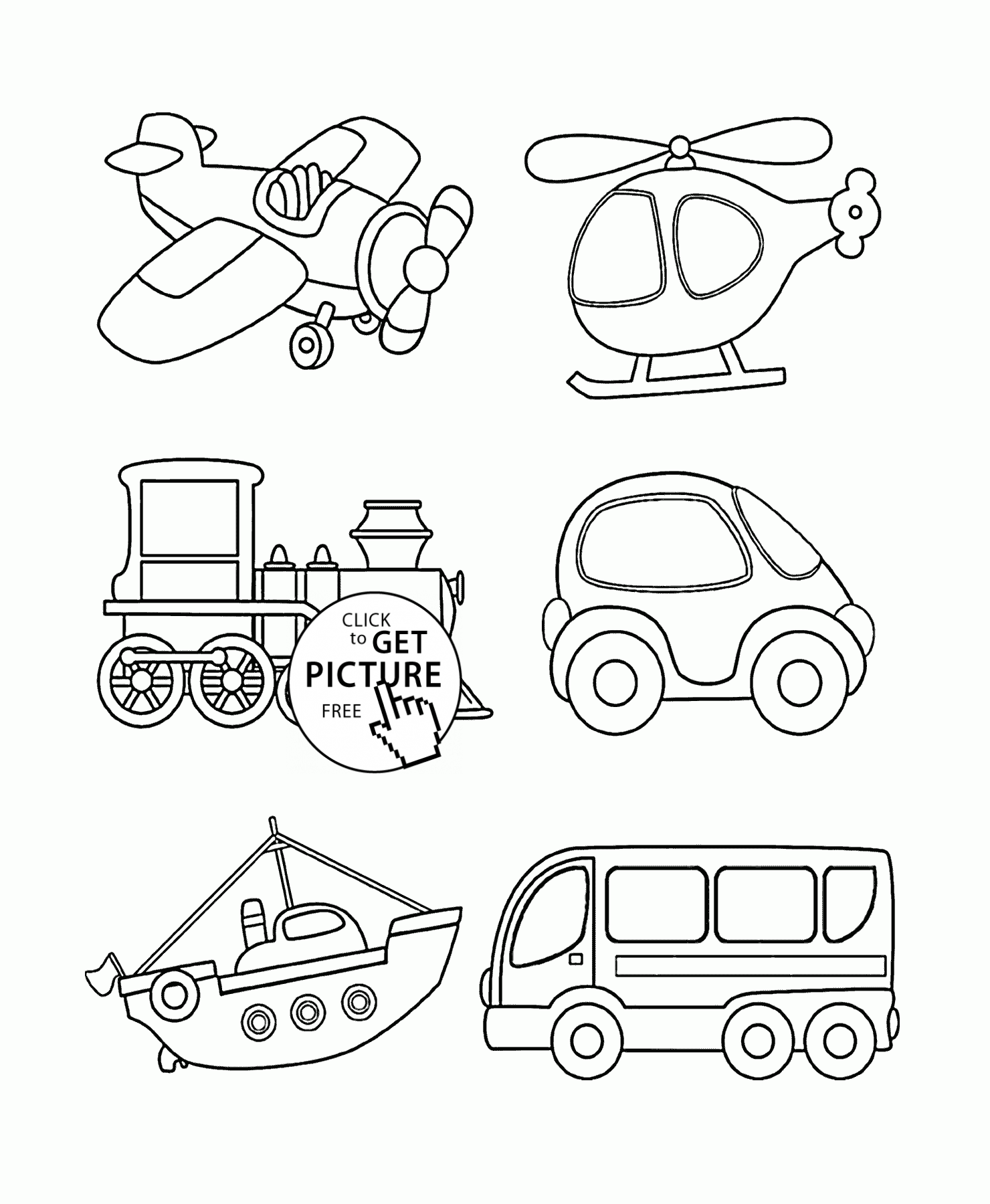 Transportation coloring page for toddlers coloring pages printables free