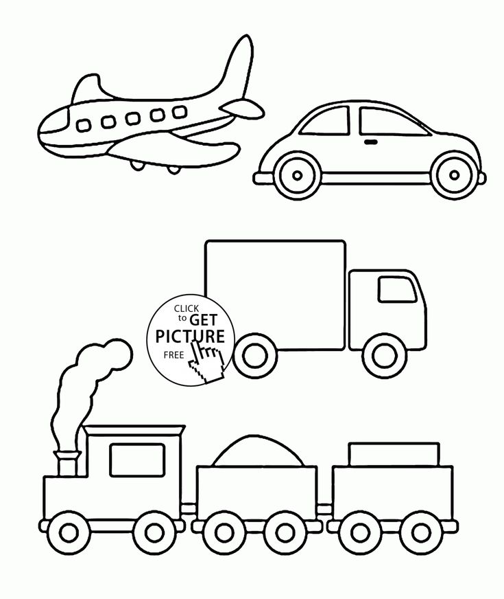 Simple coloring pages of transportation for toddlers coloring pages printables free