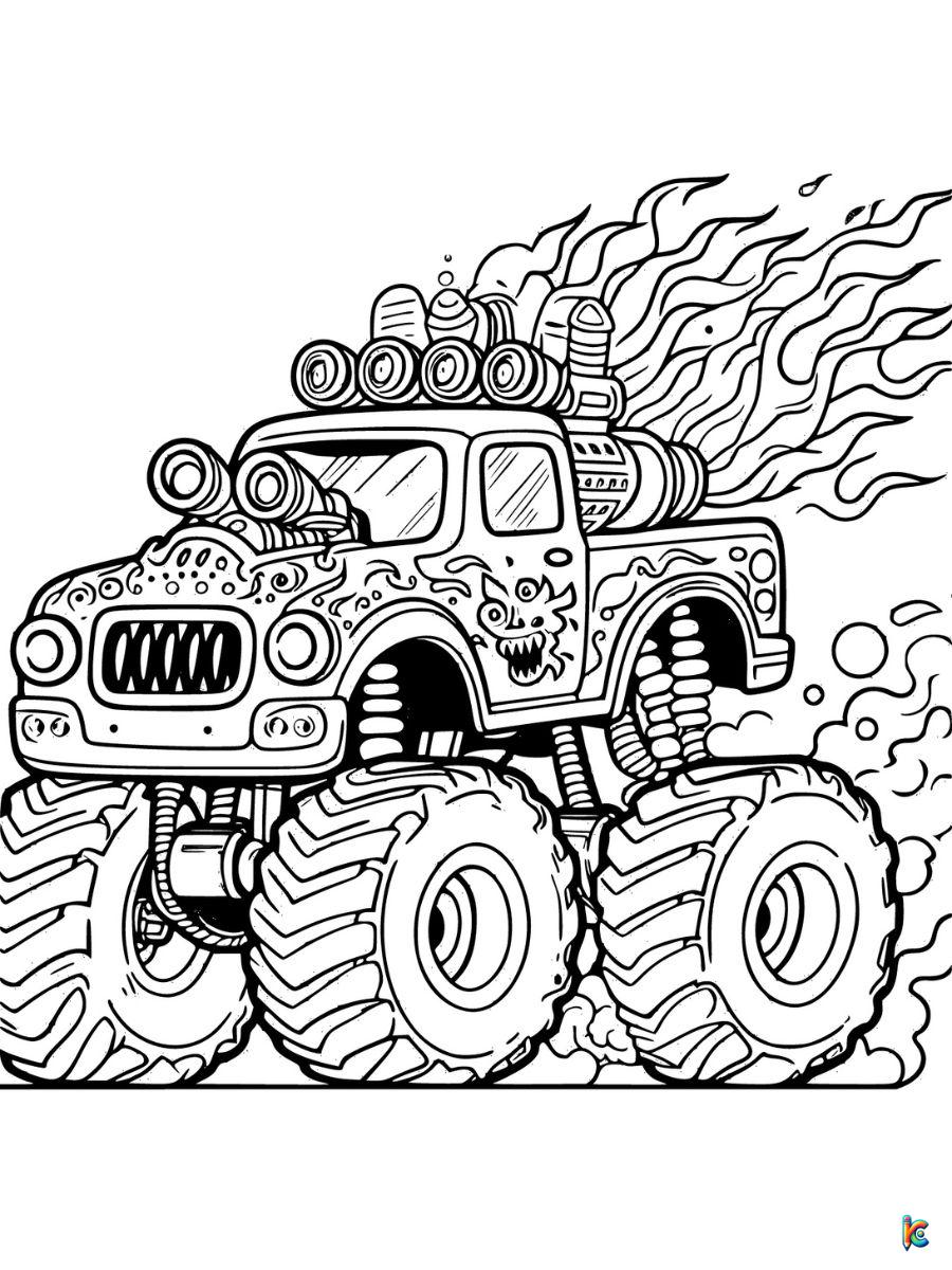 Monster truck coloring pages â