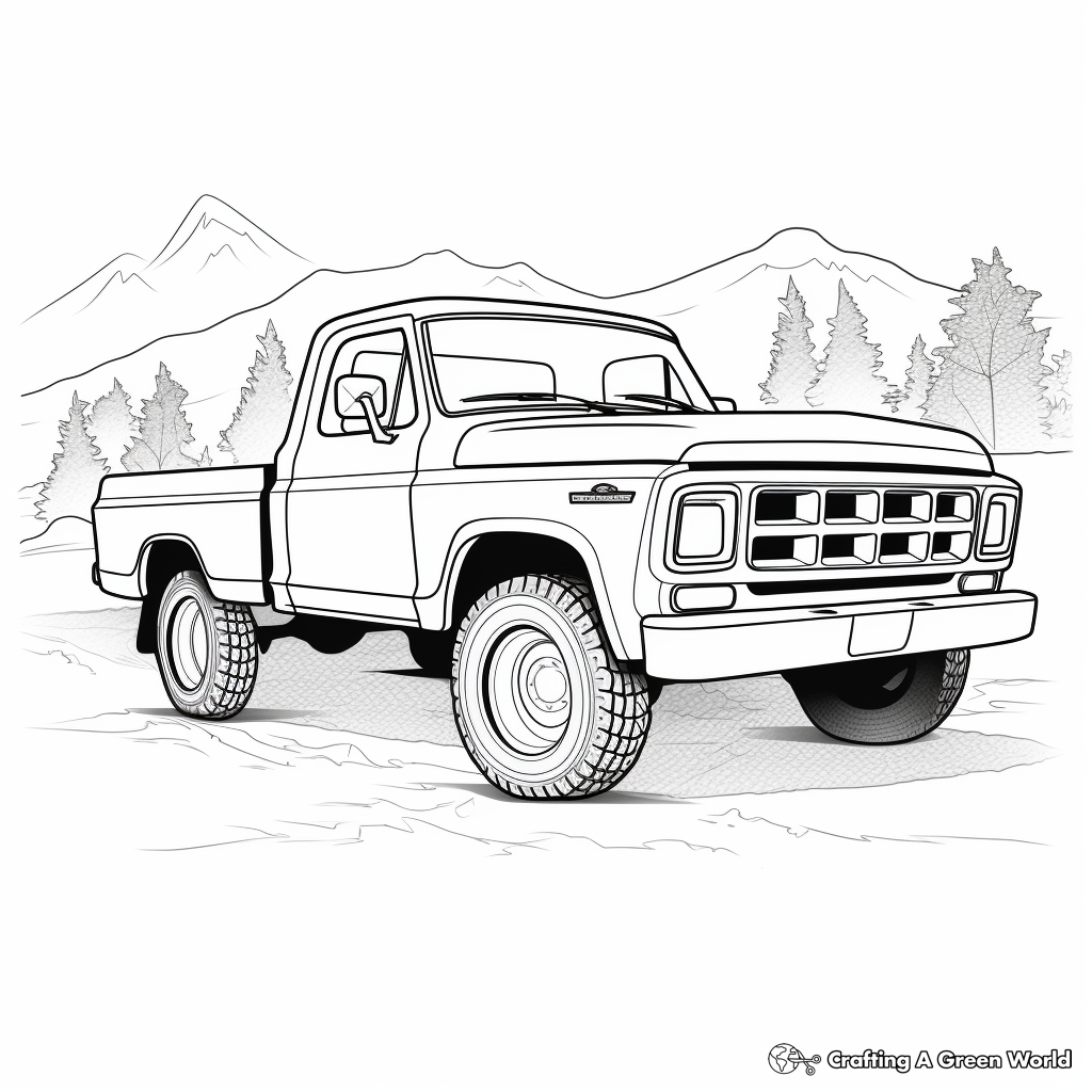 Pickup truck coloring pages