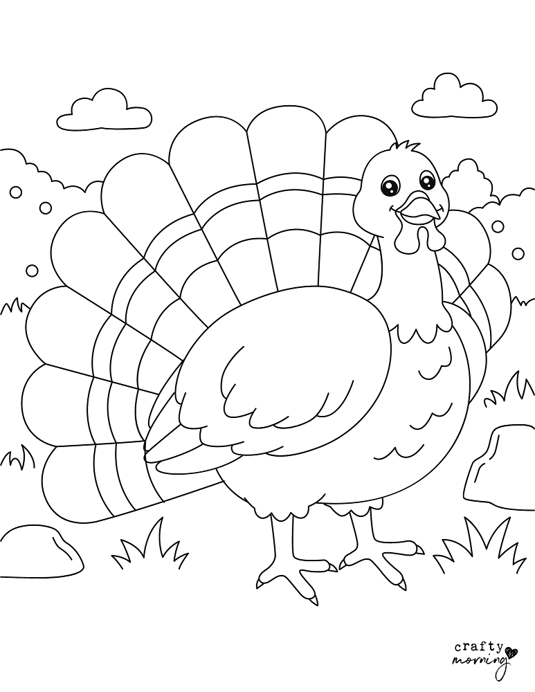 Free turkey coloring pages to print