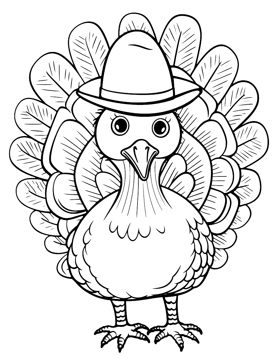 Turkey coloring pages free printable sheets