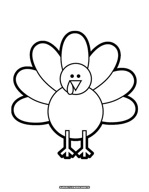 Fun and free turkey coloring pages for preschoolers