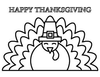 Thanksgiving turkey coloring page by a guy in preschool tpt