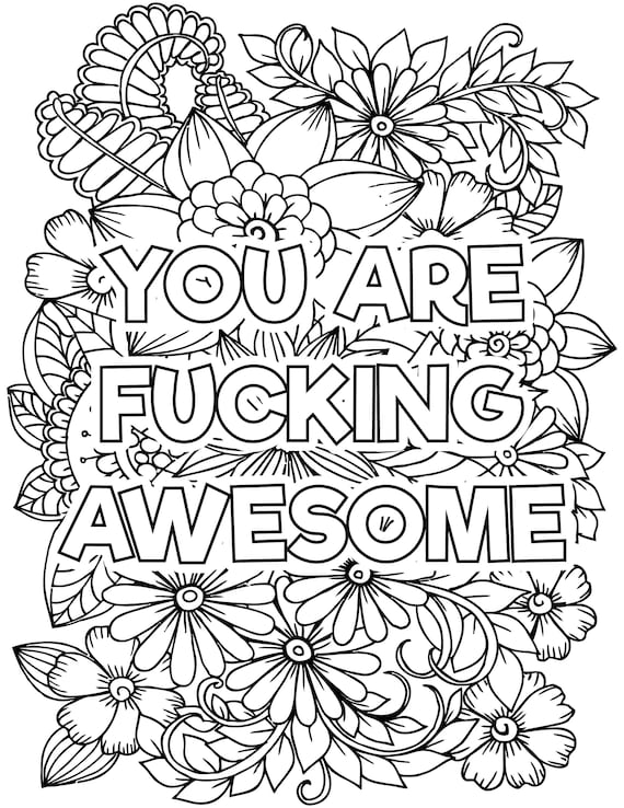 Free Adult Swear Word Coloring Pages » Homemade Heather