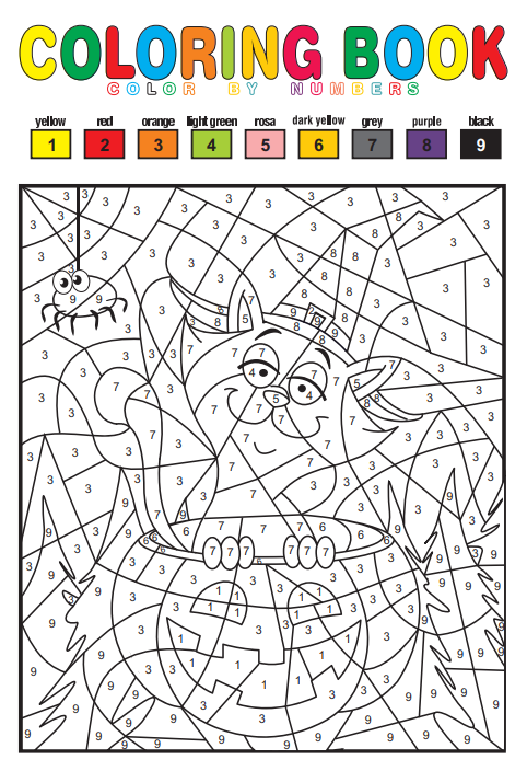 Color by number for adult activity book made by teachers