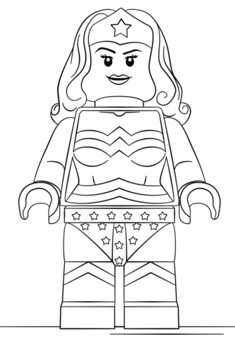 Lego wonder woman coloring page free printable coloring pages