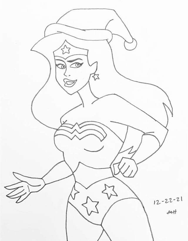 I made a wonder woman christmas coloring page to share with everyone rdcau