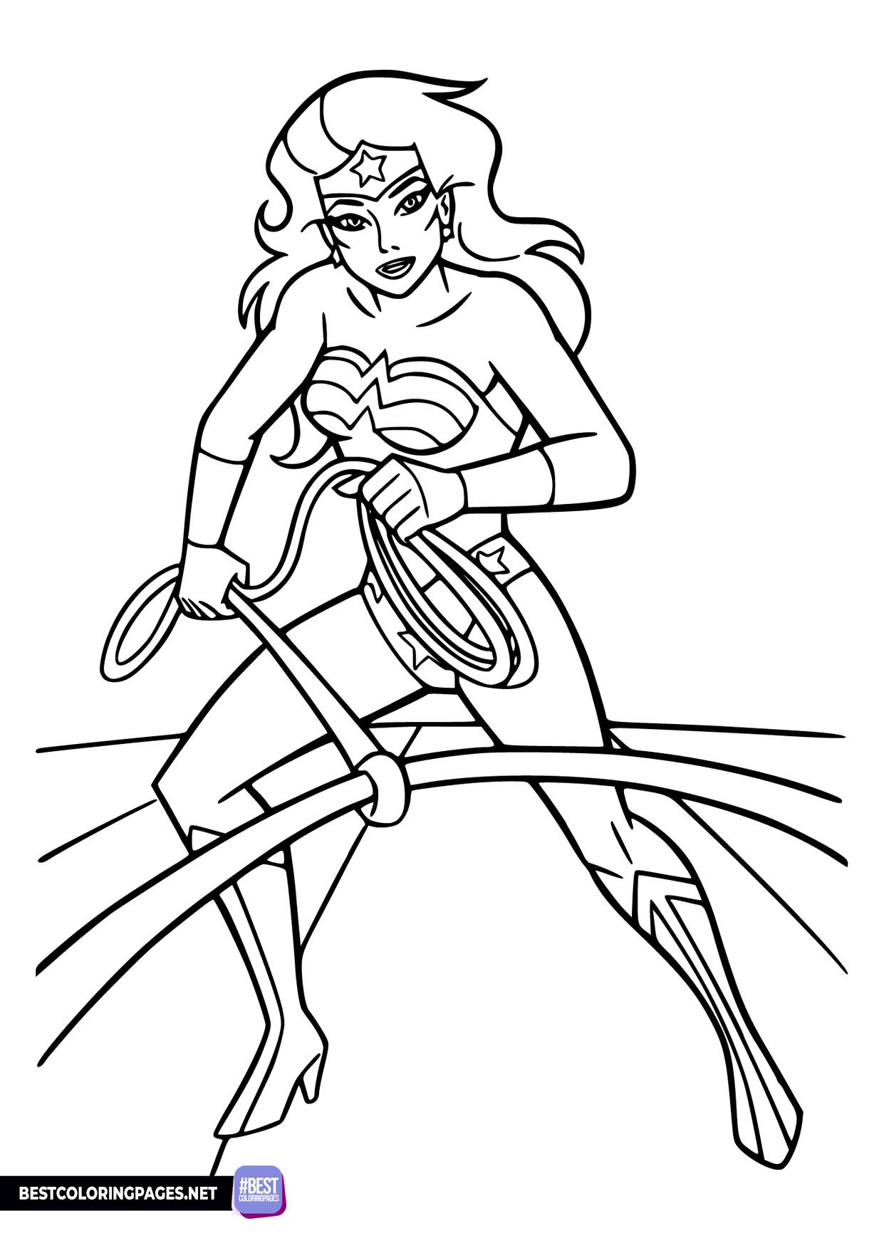 Wonder woman coloring drawing