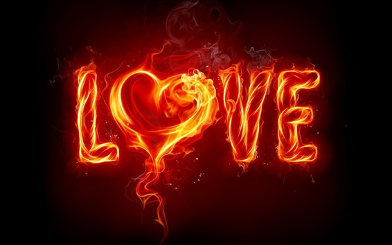 Wallpaper love of red flame x hd picture image