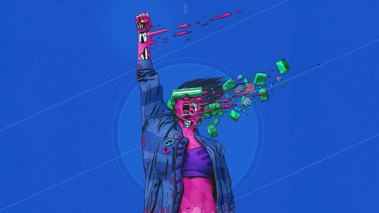 Download wallpaper x girl cyborg surreal art widescreen x hd background