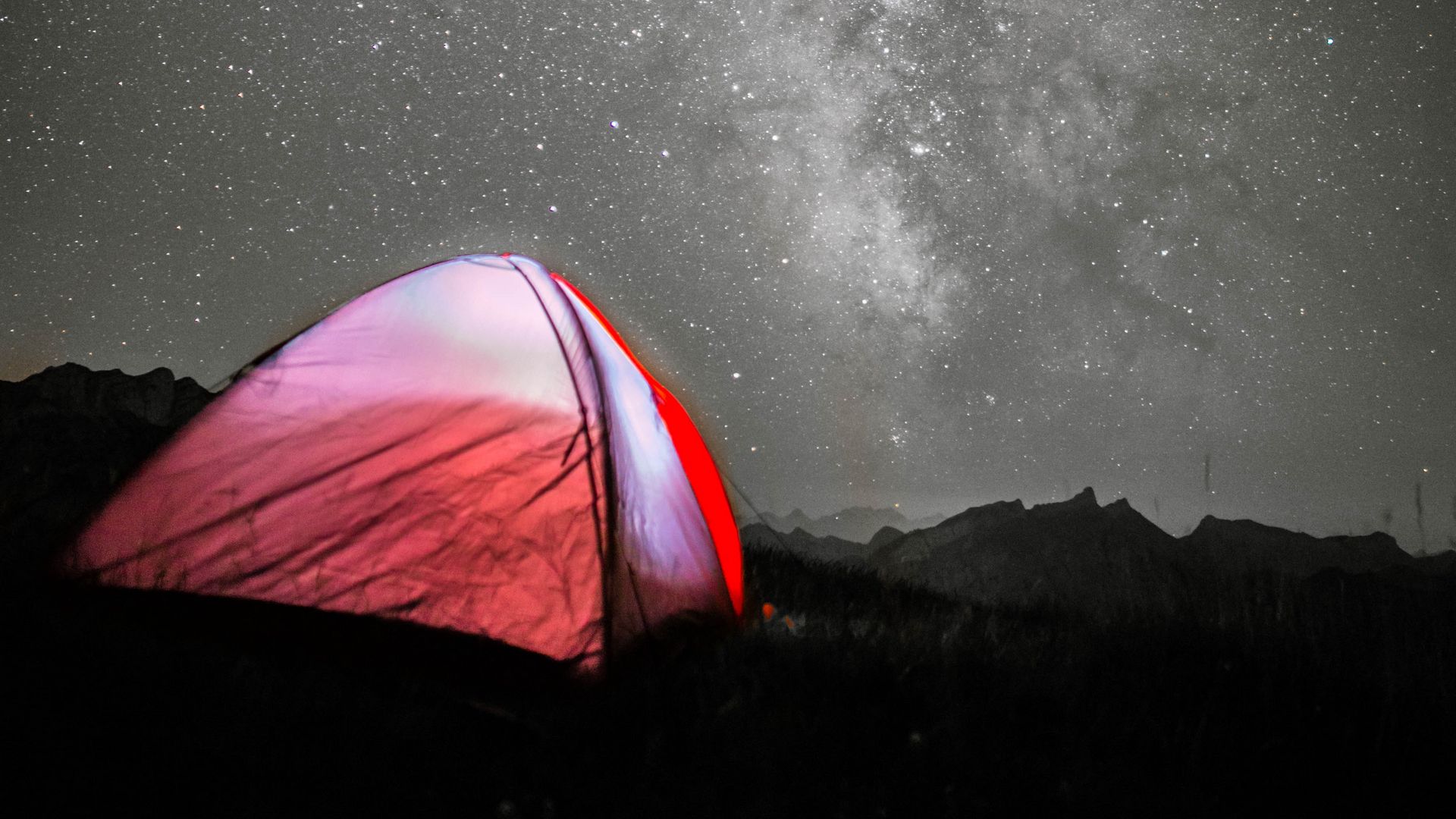 Download wallpaper x tent camping night stars starry sky full hd hdtv fhd p hd background