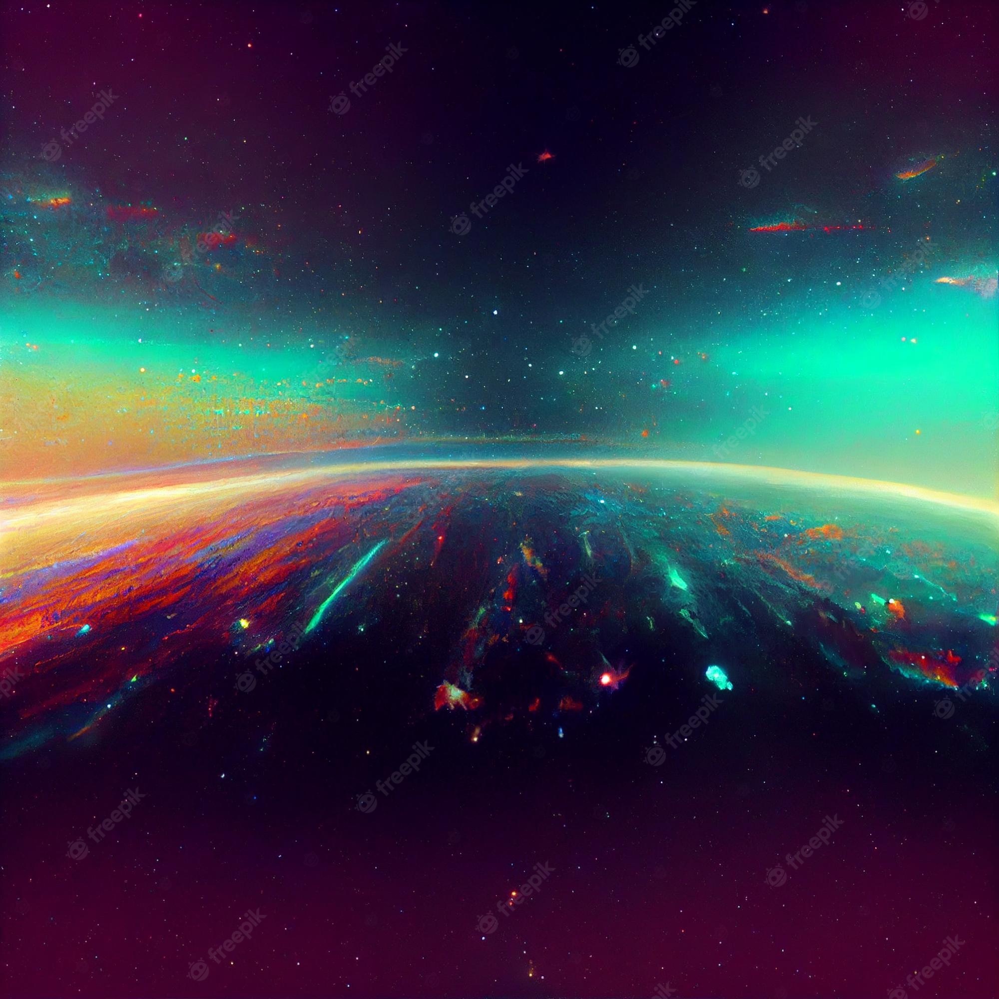 Premium photo glitch background universe abstract glitchy planet video wallpaper k