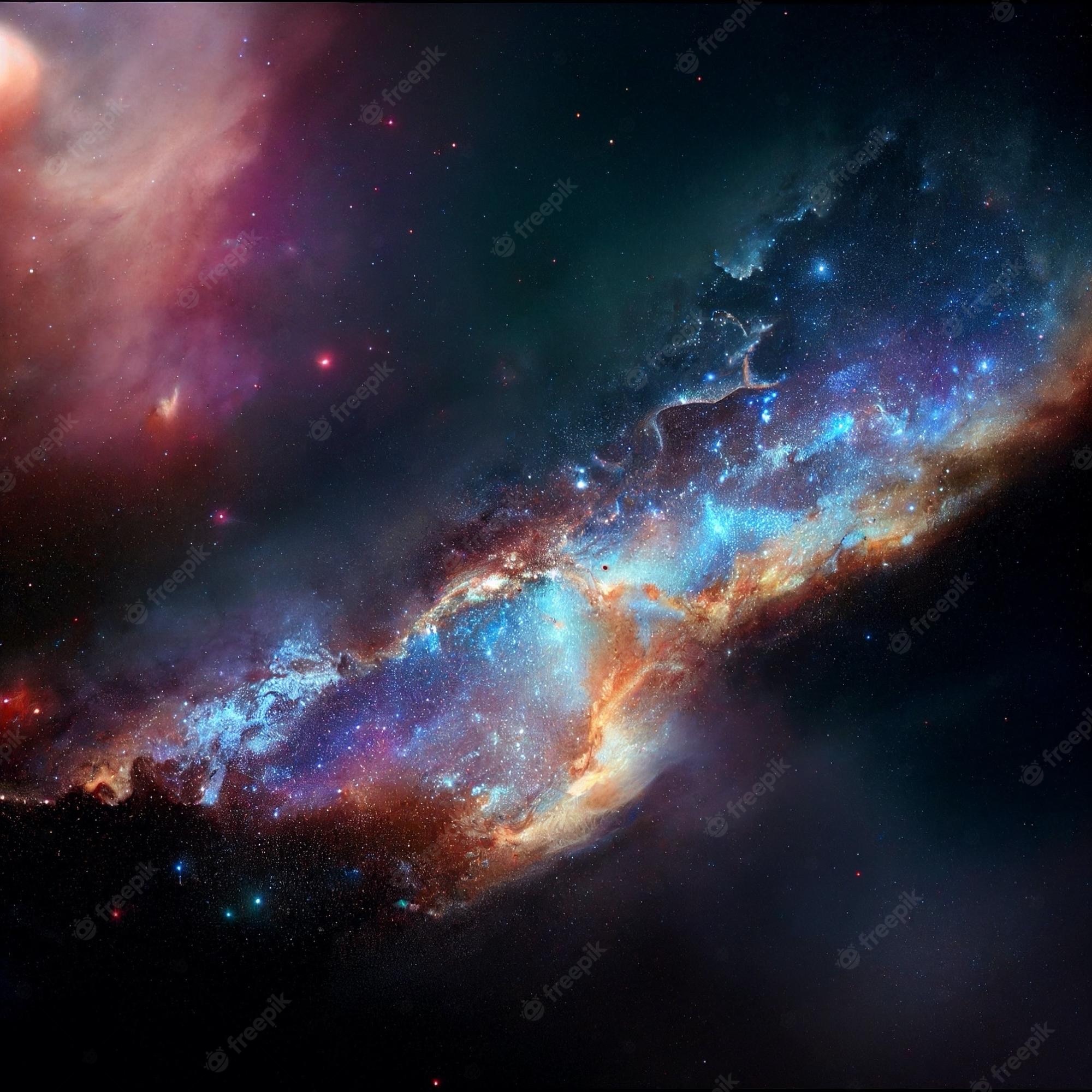 Premium photo galaxy background colorful universe desktop wallpaper