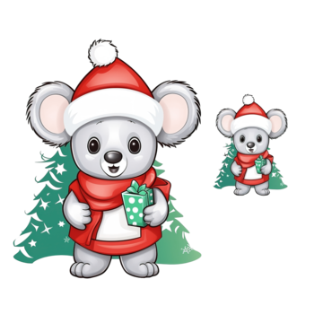 Koala christmas png transparent images free download vector files
