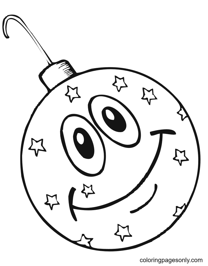 Christmas ornaments coloring pages printable for free download