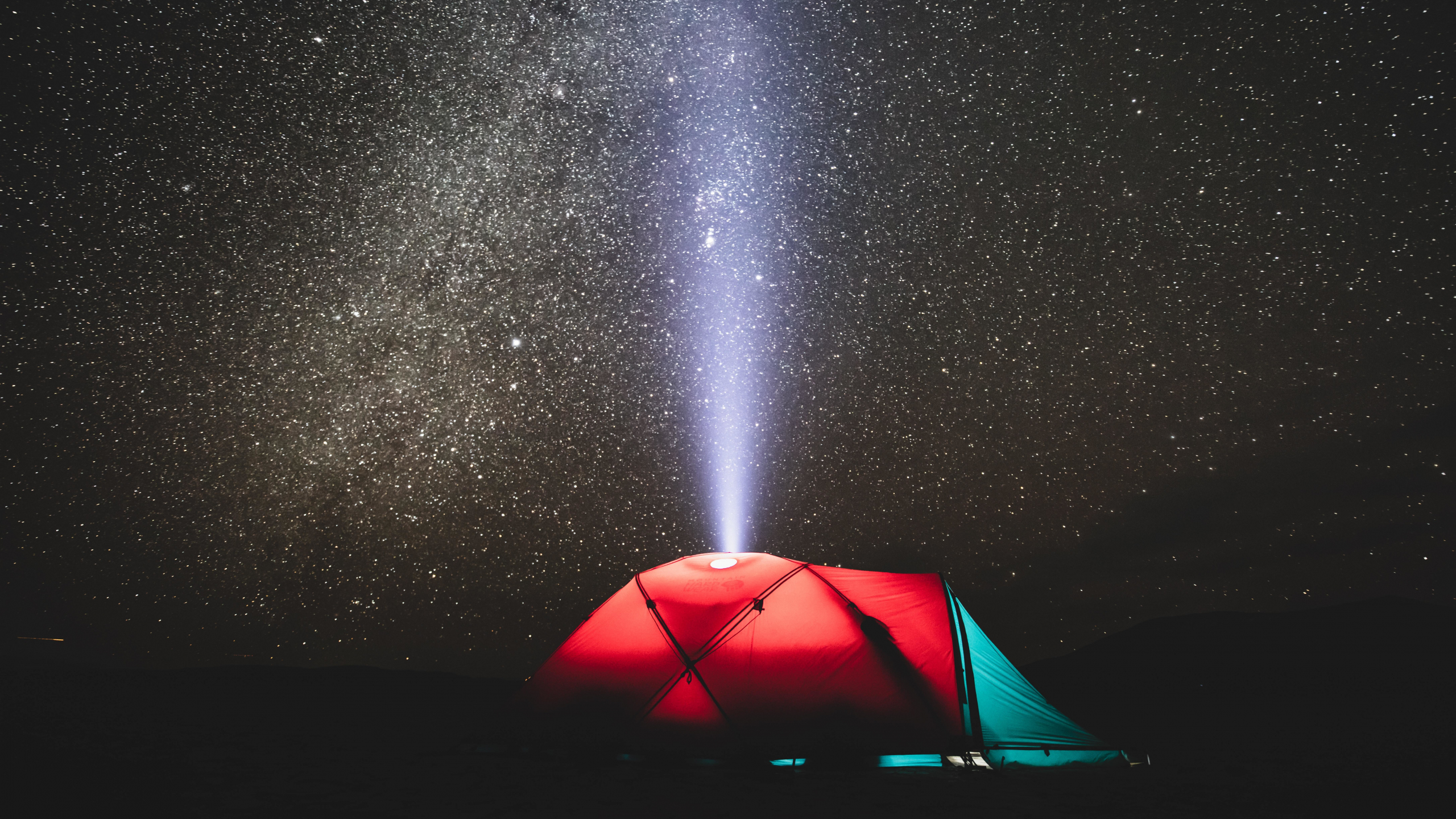 Download wallpaper x night out camp tent dark sky dual wide x hd background