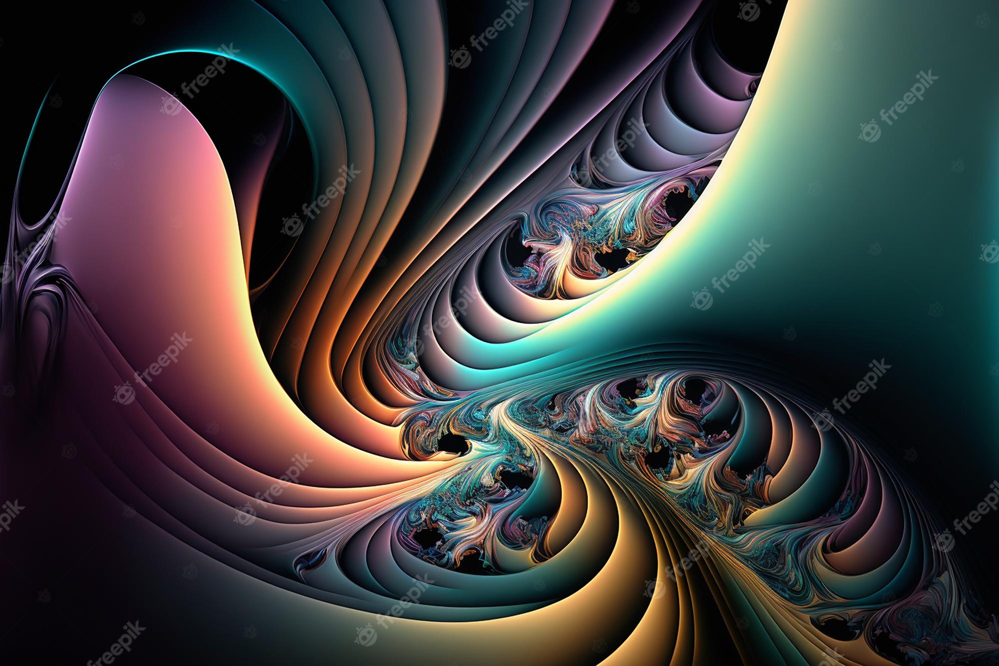 Premium photo abstract colorful graphic wave background and wallpaper d illustrationabstract colorful graphic wave background and wallpaper d illustration created with generative ai technology