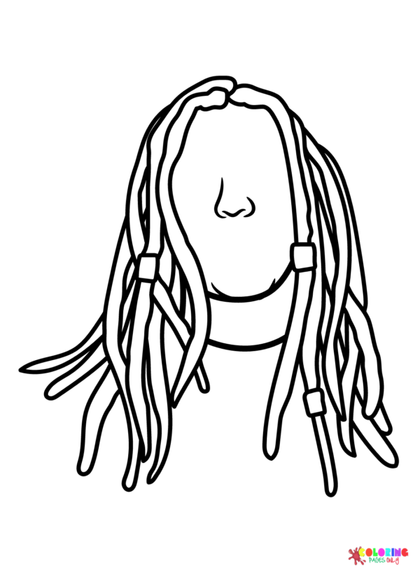 Dreadlocks coloring pages printable for free download