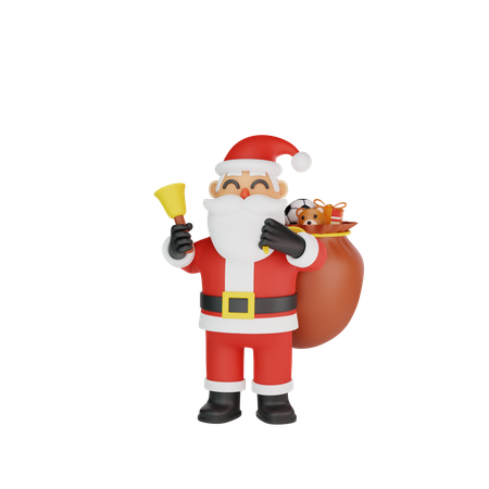 Santa claus riding sleigh d illustration download in png obj or blend format