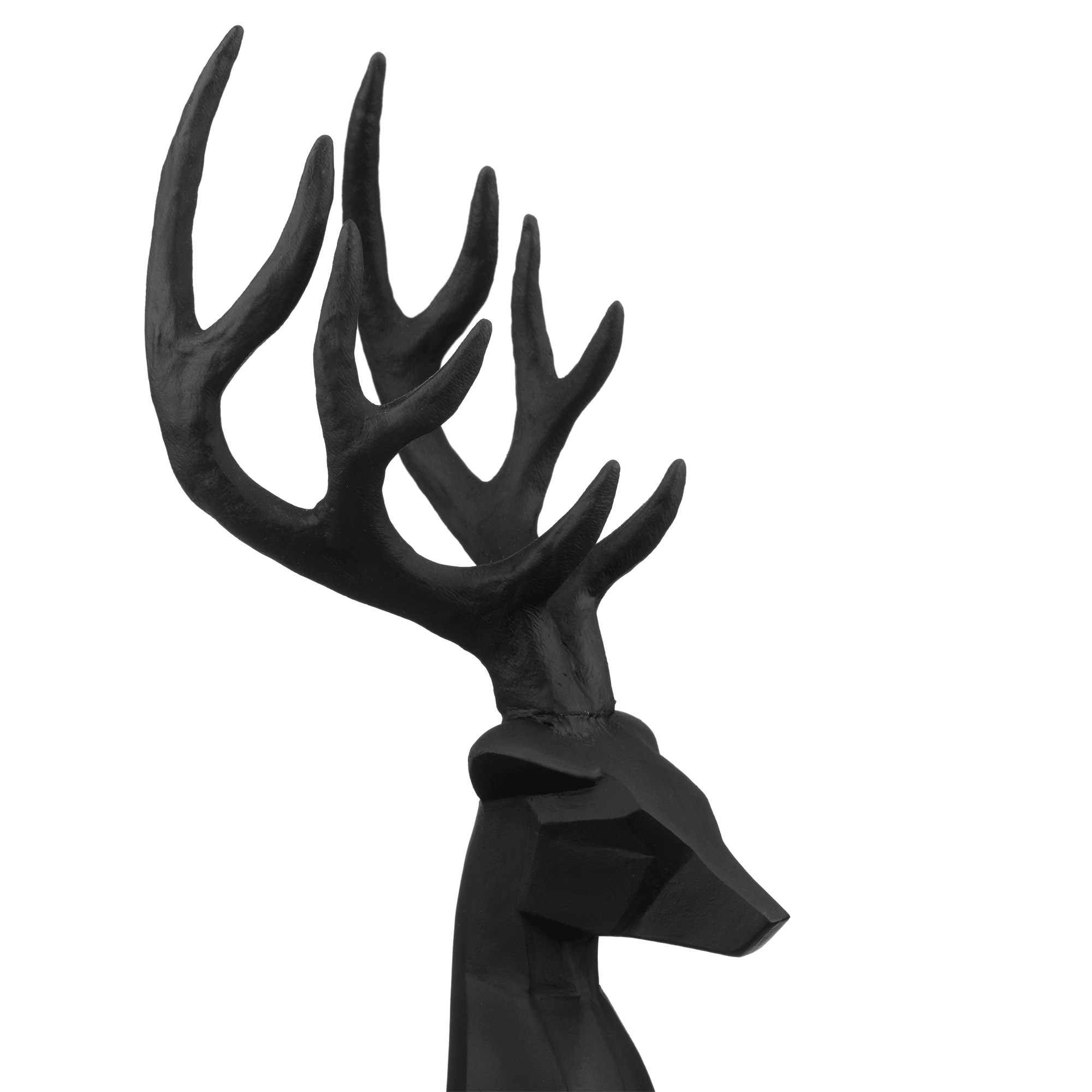 Black resin geo deer statuette canada