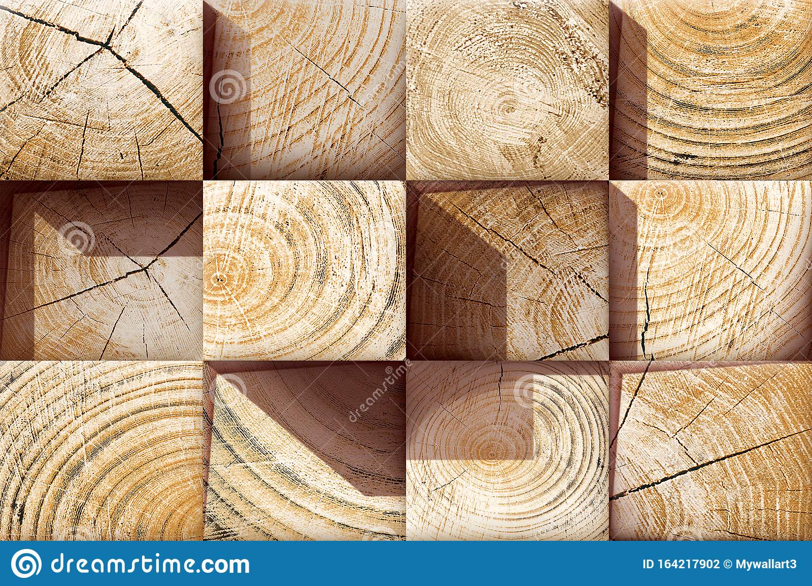 Seamless d wood pattern wallpaper stock illustration