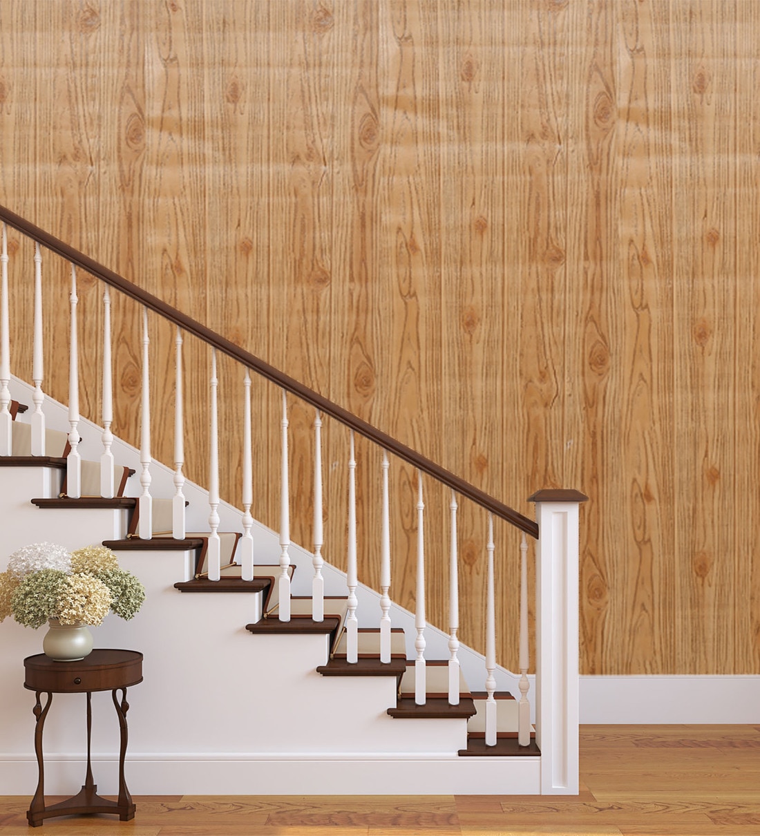 Buy d wood grains pattern brown pvc wallpaper with emboss finish by konark decor online