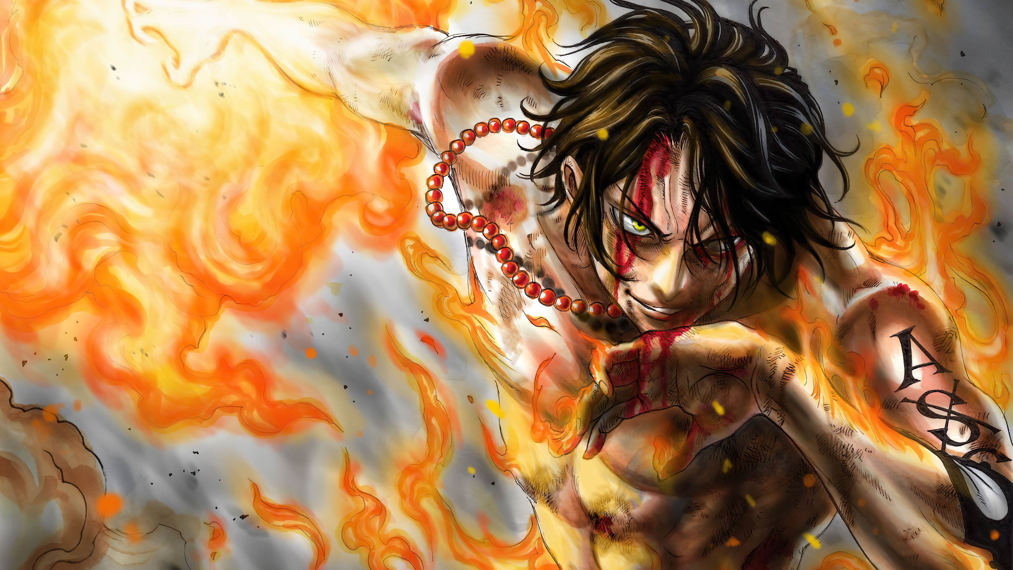 One piece fire k hd anime k wallpapers images backgrounds photos and pictures