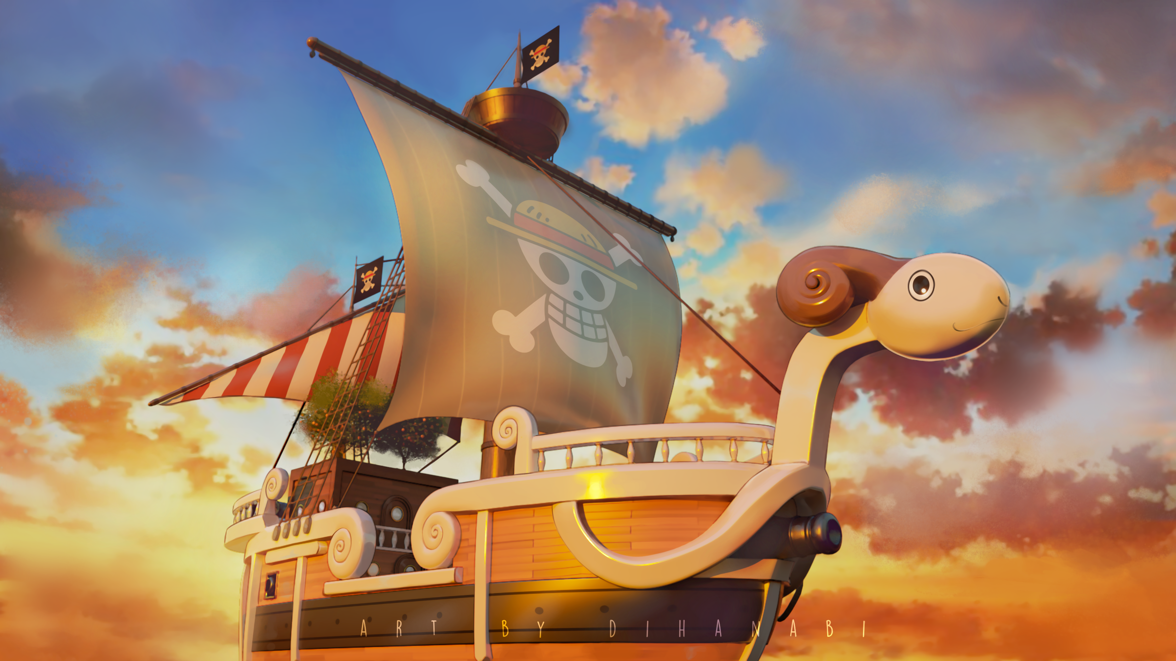 K going merry one piece papers hintergrãnde