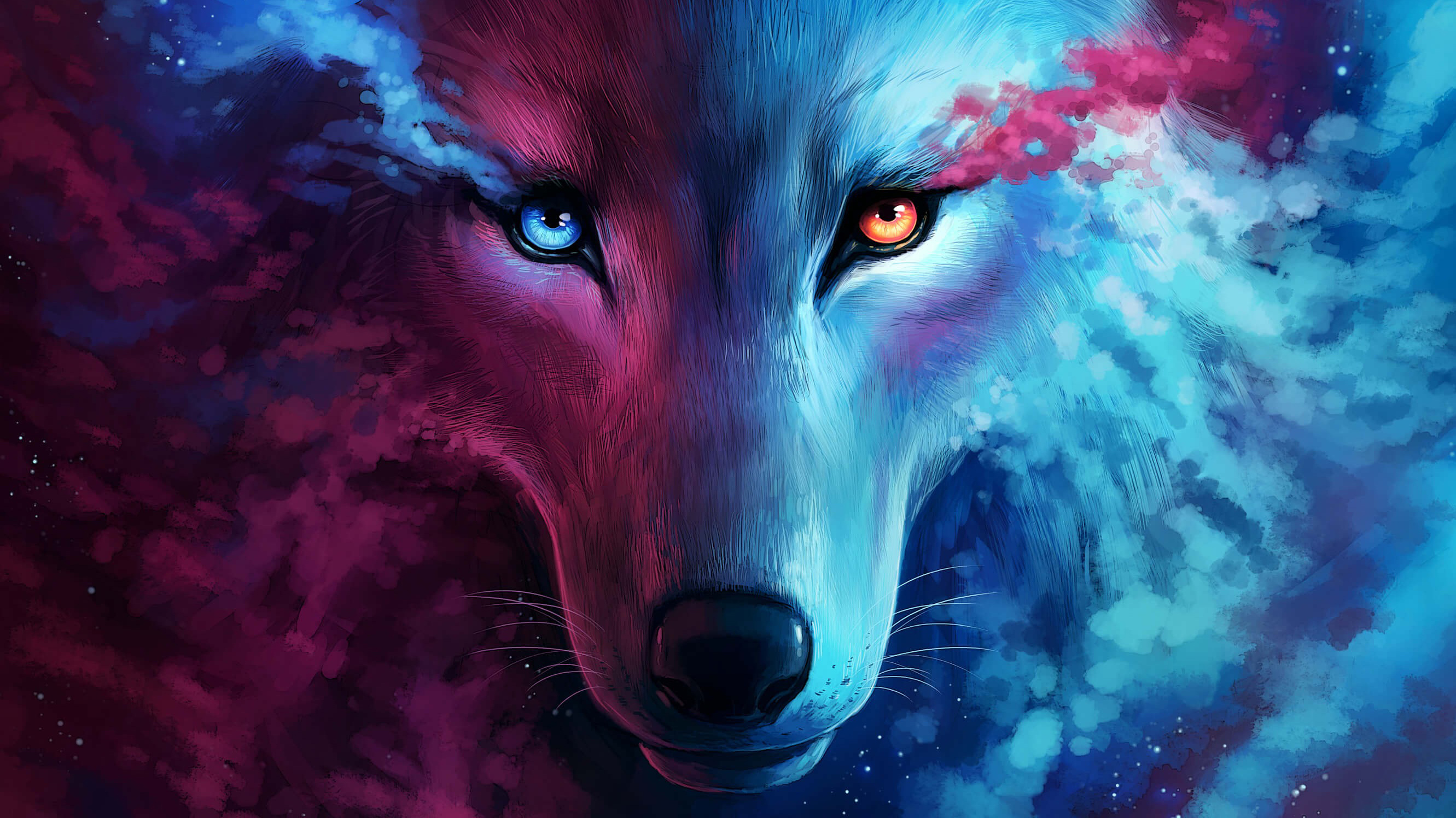 The galaxy wolf hd artist k wallpapers images backgrounds photos and pictures