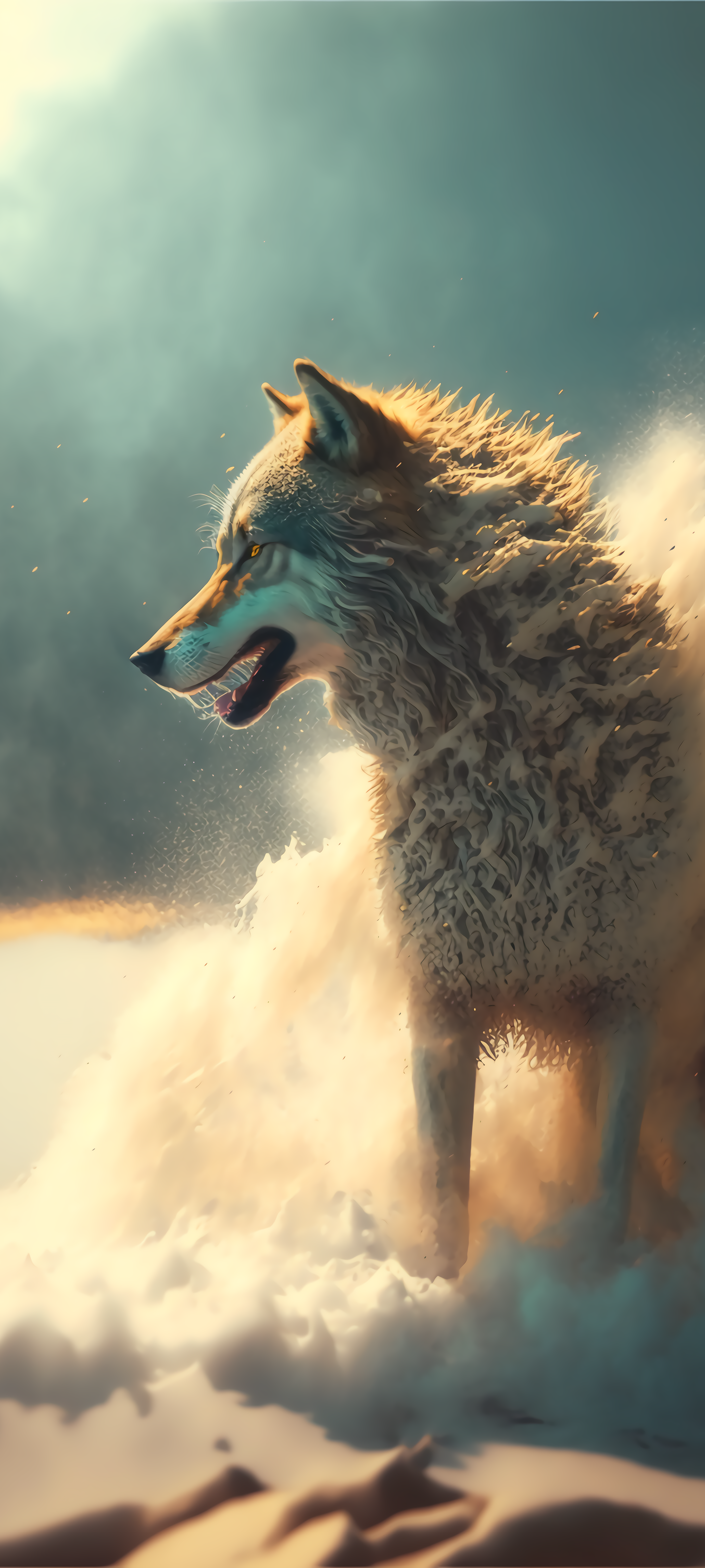 K ai generated wolf wallpaper for phone