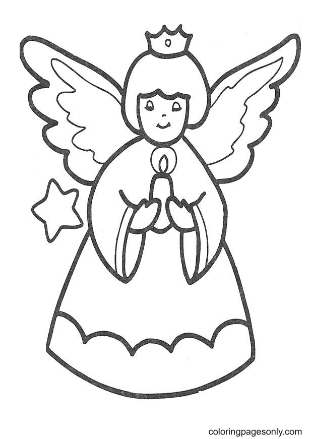 Angel coloring pages printable for free download