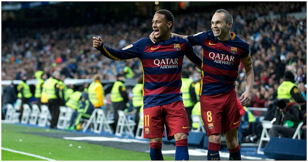 Andres iniesta says neymar is one of the best as he showers psg ace with praises