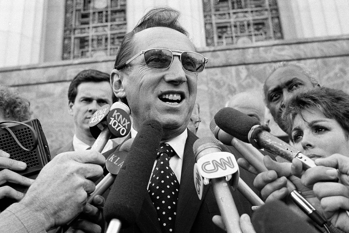 Los angeles raiders owner al davis speaks to the media after a federal court jury ruled in fav â las vegas review
