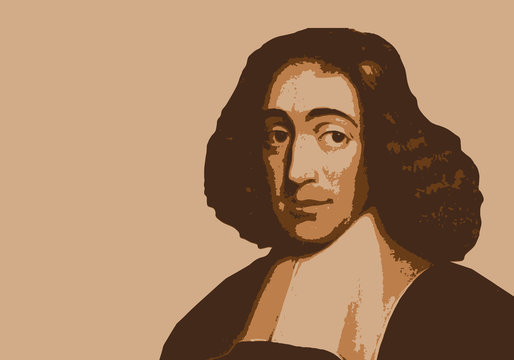 Portrait de spinoza cãlãbre philosophe hollandais du ãme siãcle vector