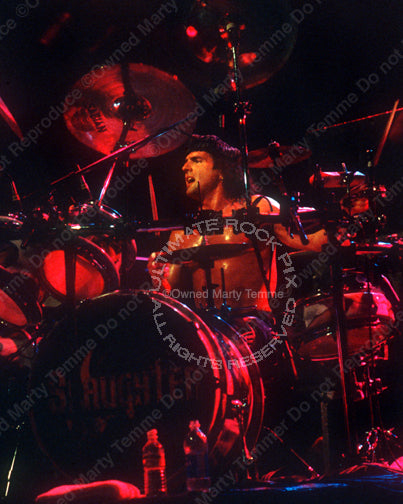 Photos of drummer bobby rock of slaughter in concert by marty temme â ultimate rock pix