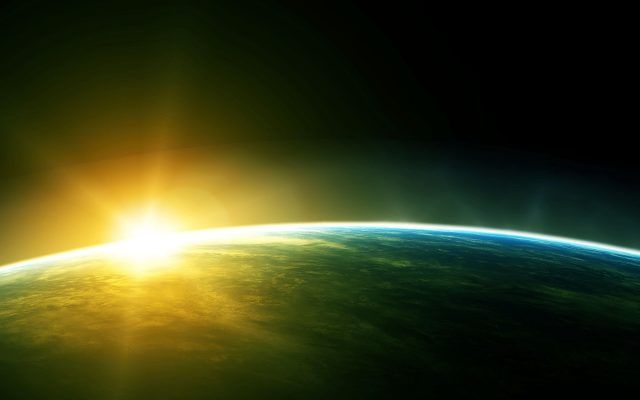 Sunrise from earth view