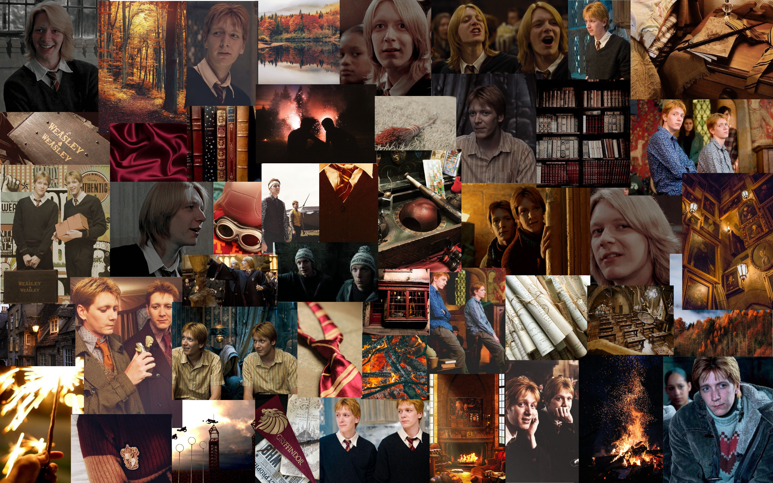 Weasley twins collage harry potter wallpaper harry potter pictures weasley twins