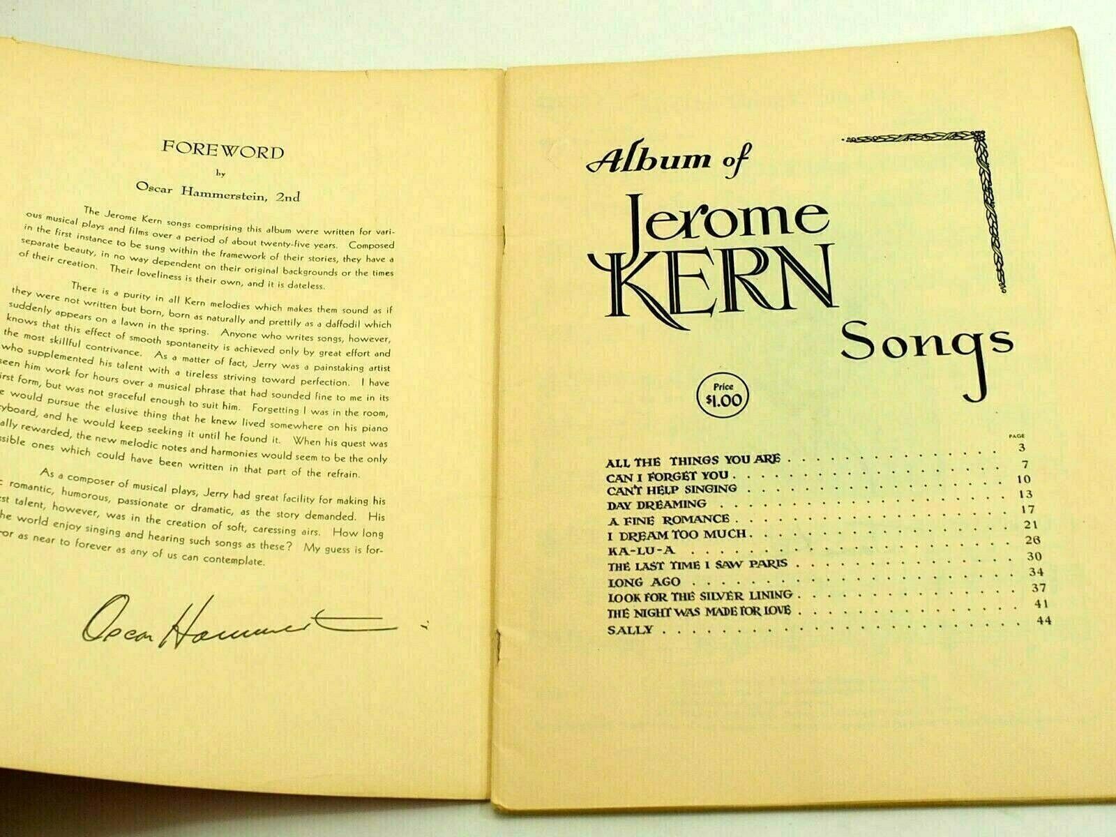 Album of jerome kern songs songs