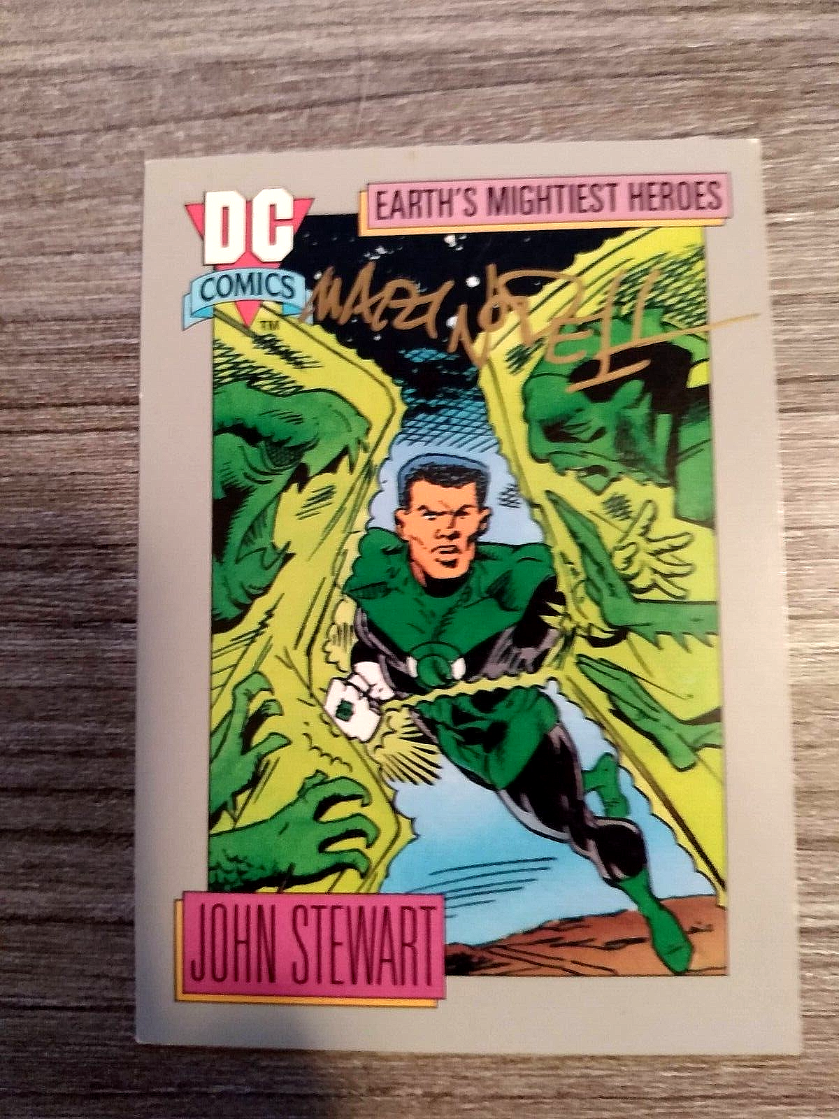 Dc ics cosmic cards green lantern autographed by martin nodell