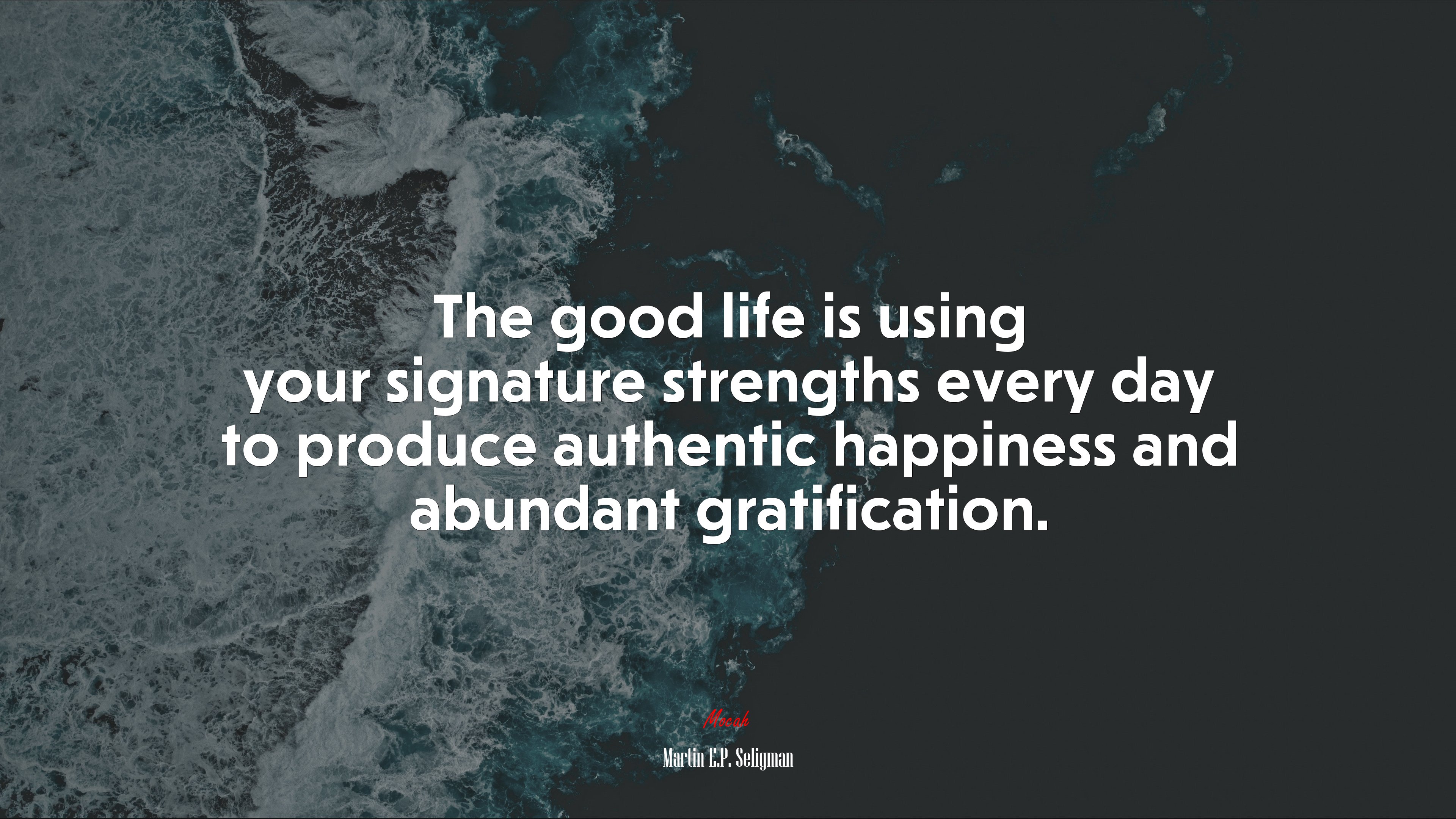The good life is using your signature strengths every day to produce authentic happiness and abundant gratification martin ep seligman quote